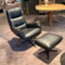 Flexlux draaifauteuil Moro met voetbank (leder) - 0